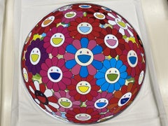 Flowerball (3D) - Blue, Red. Limited Edition (print) by  Takashi Murakami
