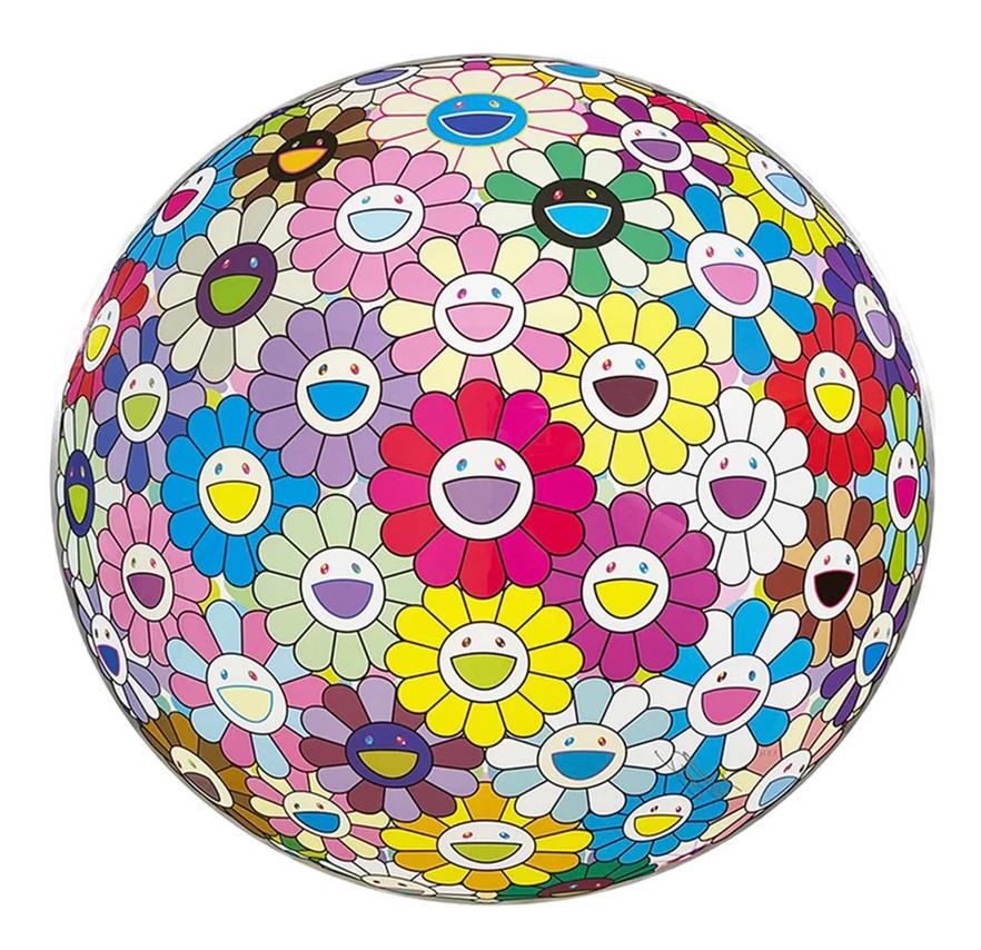 Flowerball (3D) Colorful, Miracle, Sparkle - Print by Takashi Murakami
