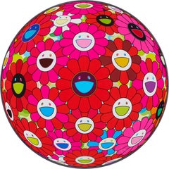 Flowerball (3D) - Red, Pink, Blue Limited Edition (print) by  Takashi Murakami 
