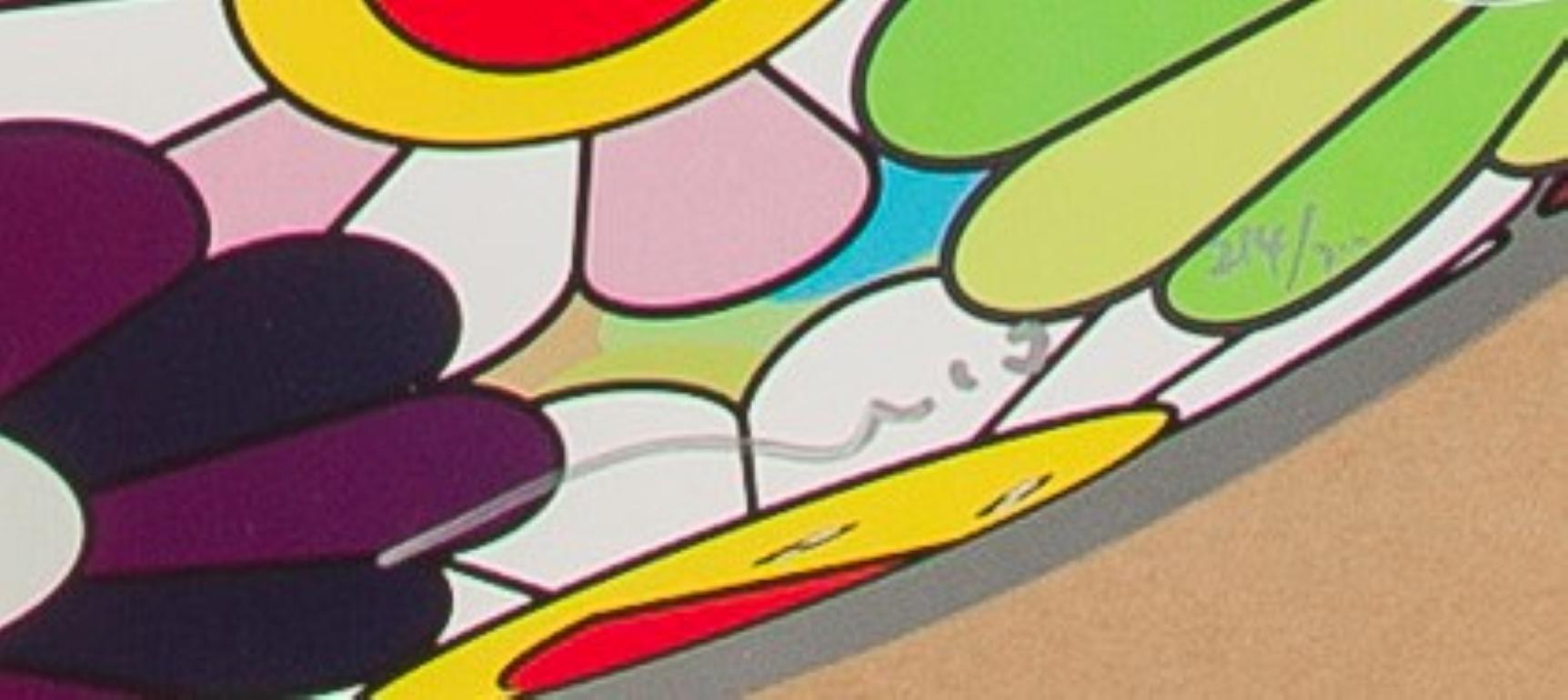 Flowerball Brown. Edizione limitata (stampa) di Murakami firmata e numerata. - Print Pop Art di Takashi Murakami