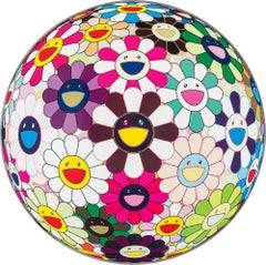 Flowerball Brown. Limited Edition (print) by Murakami signed and numbered.