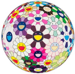 Flowerball Brown. Limited edition (print) by Takashi Murakami signed, numbered