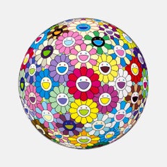 boule de fleurs colorée, miracle, scintillante