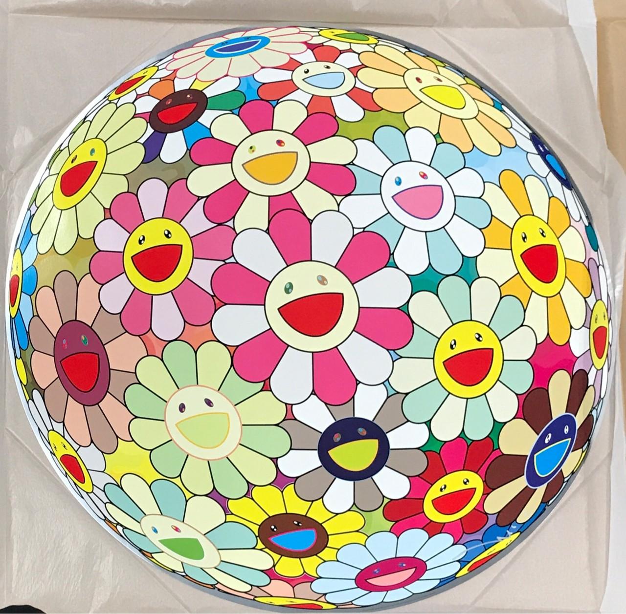 Flowerball Margareth (3D). Limited edition (print) by Murakami signed, numbered - Print by Takashi Murakami