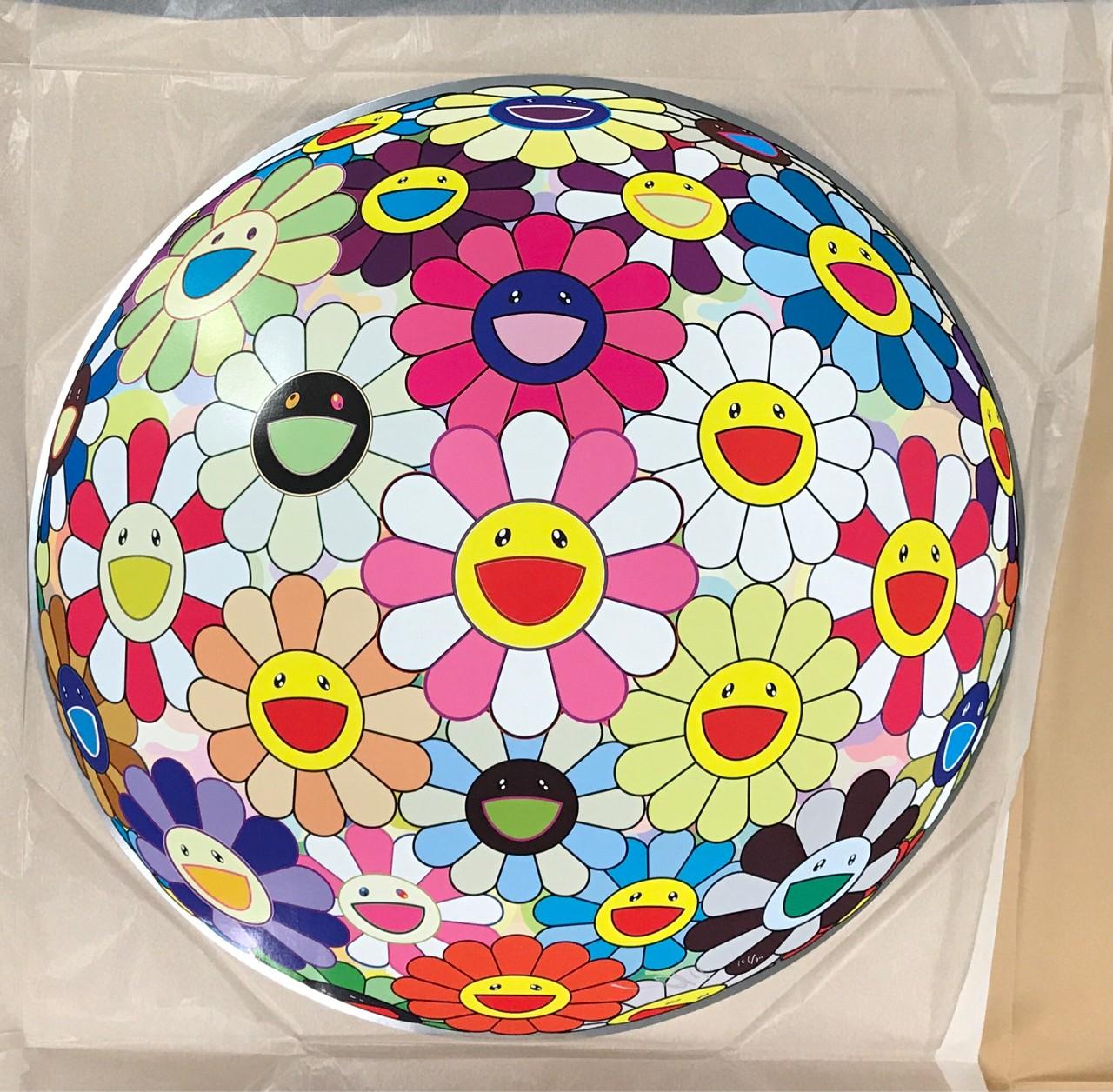 Flowerball Pink. Limited Edition (print) by Murakami signed, numbered - Print by Takashi Murakami