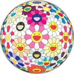 Flowerball Pink. Limited Edition (print) by Murakami signed, numbered