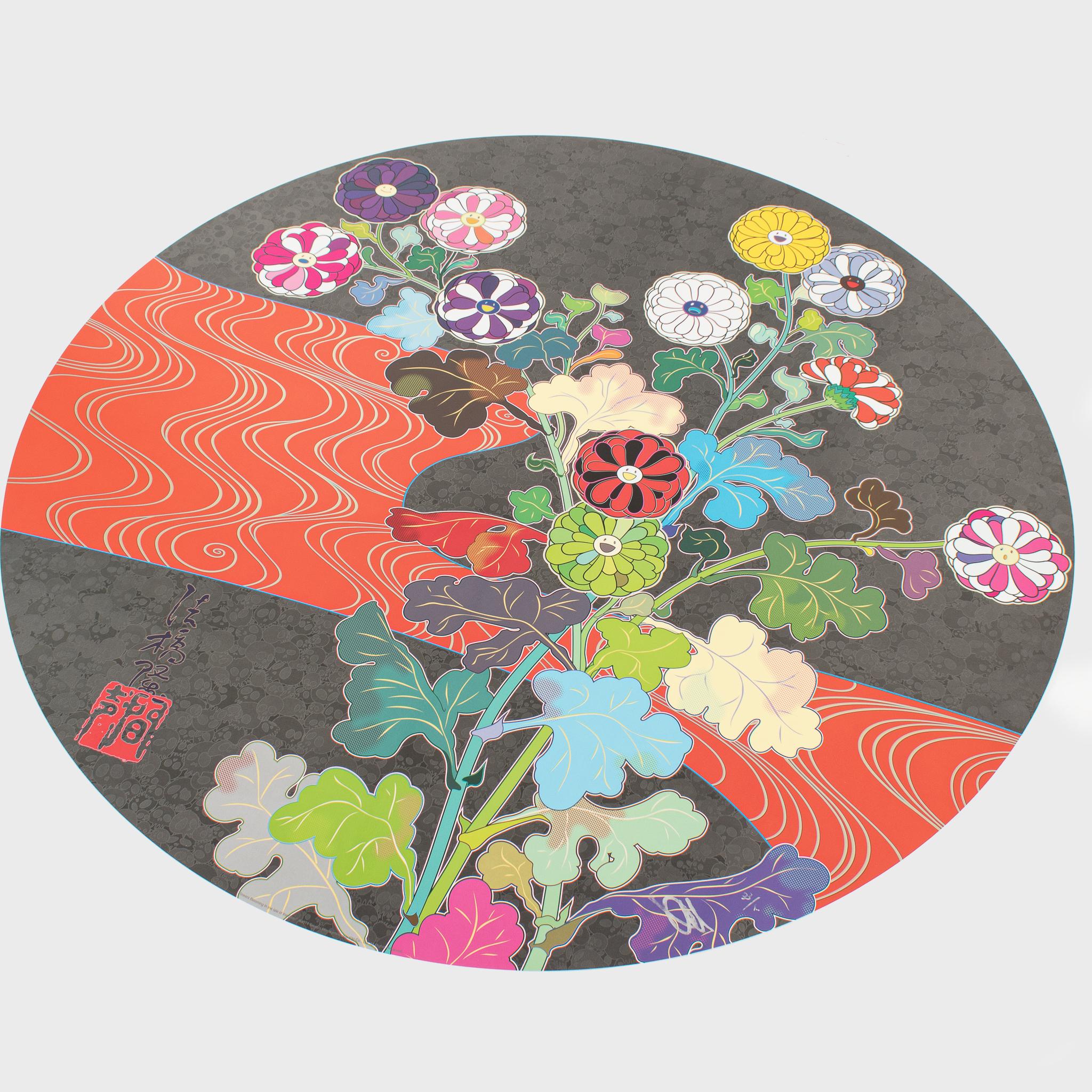 Flores floreciendo en la Isla de los Muertos - Print de Takashi Murakami