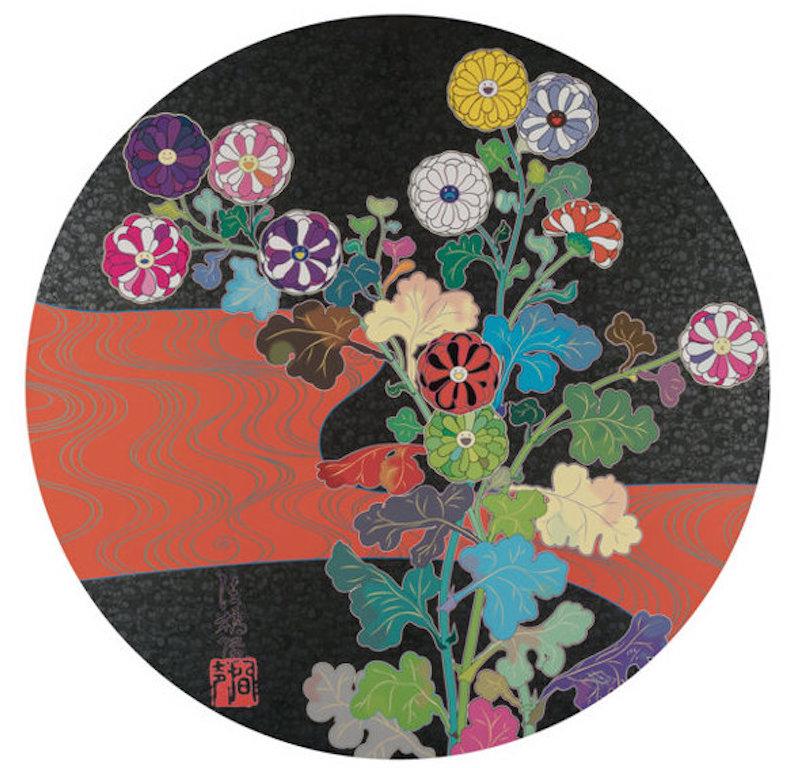 Still-Life Print Takashi Murakami - Flowers Blooming in the Isle of the Dead (Fleurs en fleurs dans l'île du mort), édition limitée signée