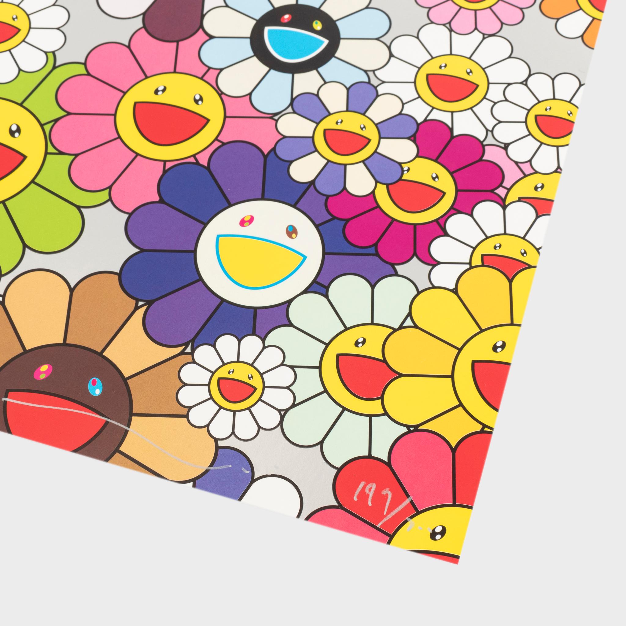 Fiori Fiori Fiori - Figurative Print Beige di Takashi Murakami