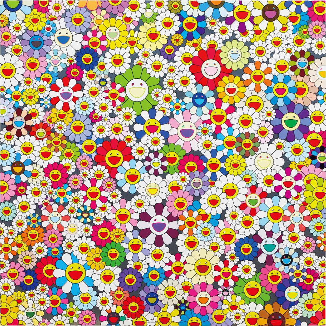 Takashi Murakami Figurative Print - Flowers, Flowers, Flowers. Limited Edition signed and numbered by Murakami