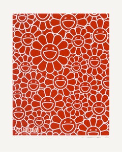 Flowers Red Silkscreen by Takashi Murakami Edition of 100