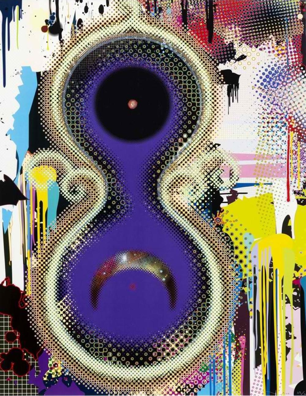 Takashi Murakami Figurative Print – Genom Nr. 10⁷ × 2¹²² Limitierte Auflage (Druck) von Murakami signiert, nummeriert