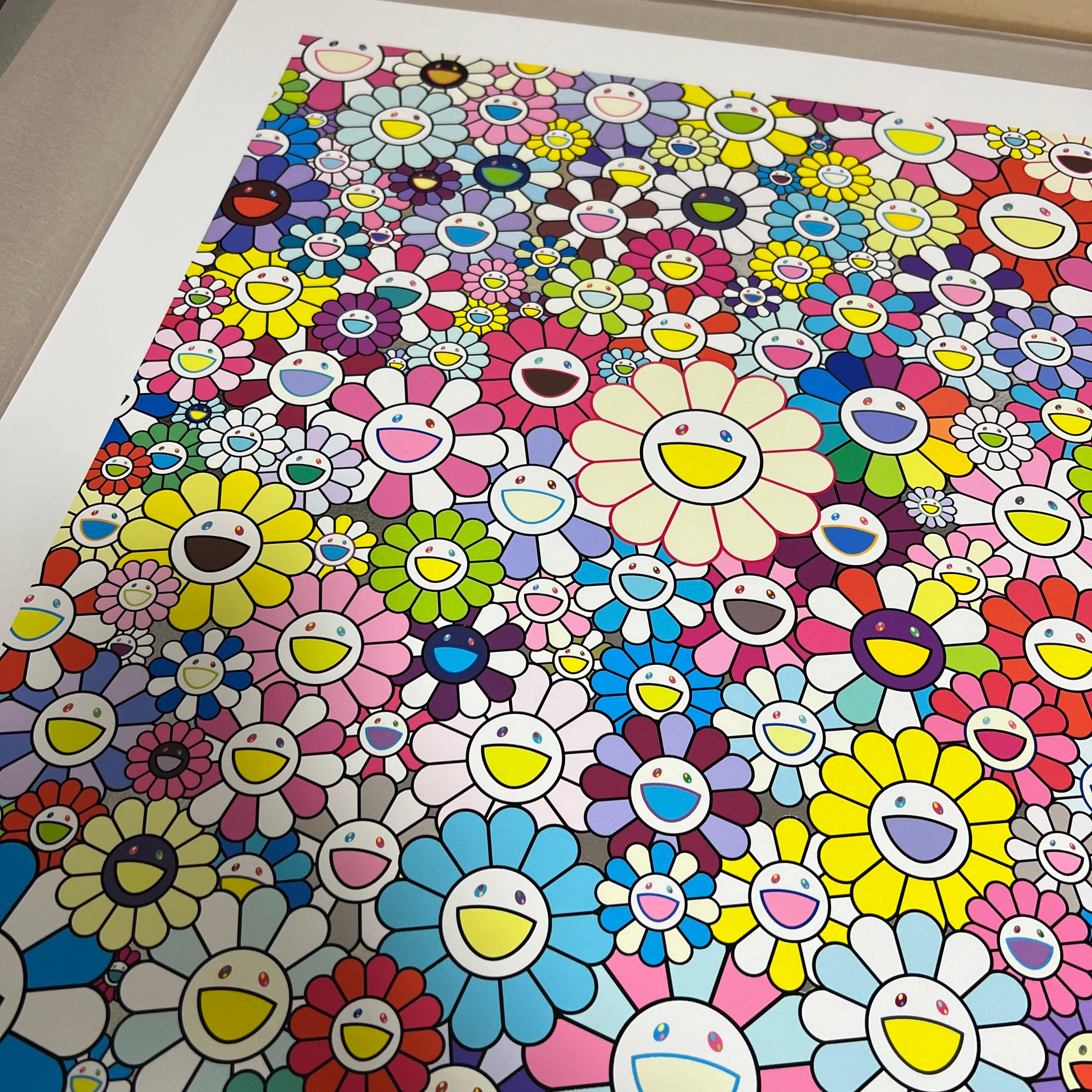 Heaven's Gate (Takashi Murakami, Silkscreen, Platinum leaf, Japan, Signed, ) For Sale 5