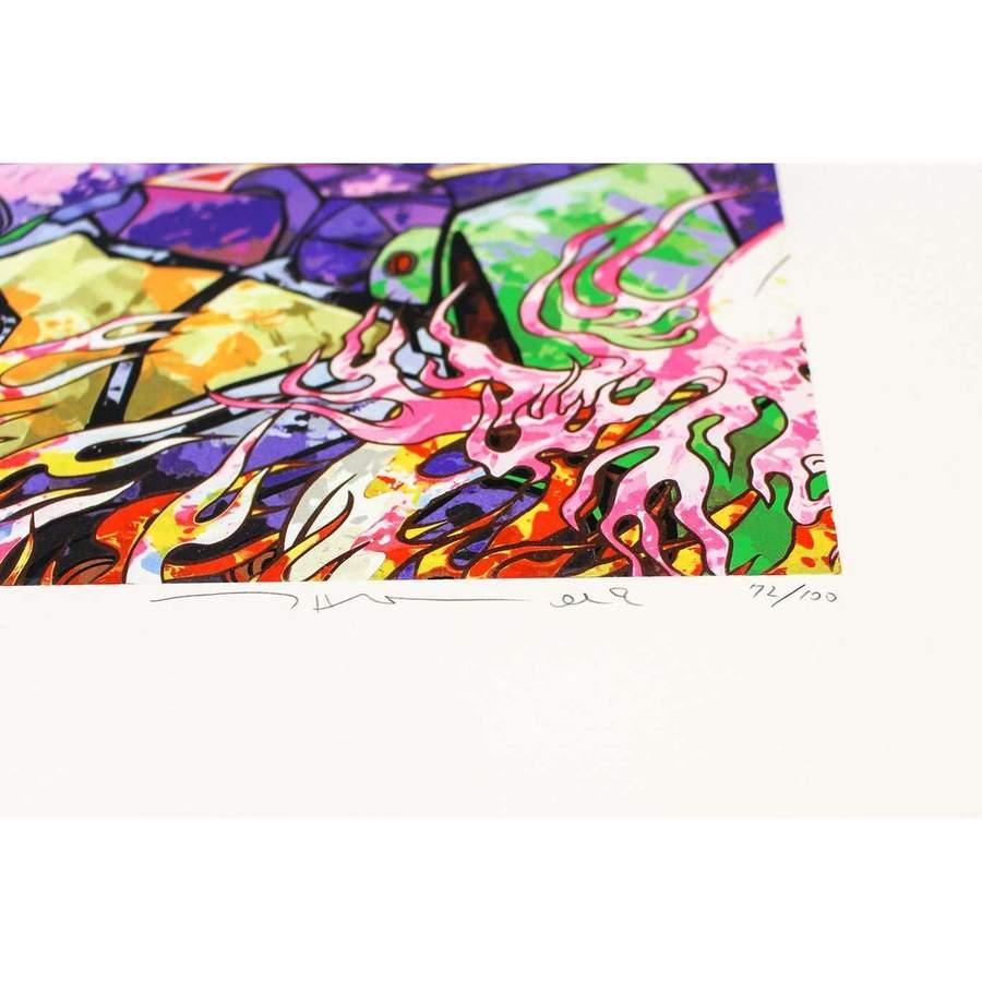 Homage to Director Hideaki Anno: Godzilla Resurgence & Evangelion - Beige Print by Takashi Murakami