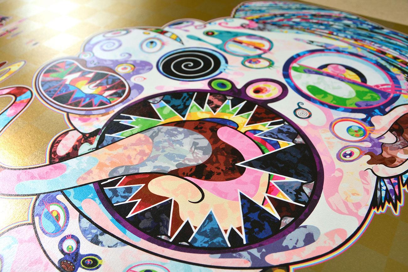 HOMENAJE A FRANCIS BACON: ESTUDIO PARA LA CABEZA DE GEORGE DYER Superplano de oro Japón Pop - Print de Takashi Murakami