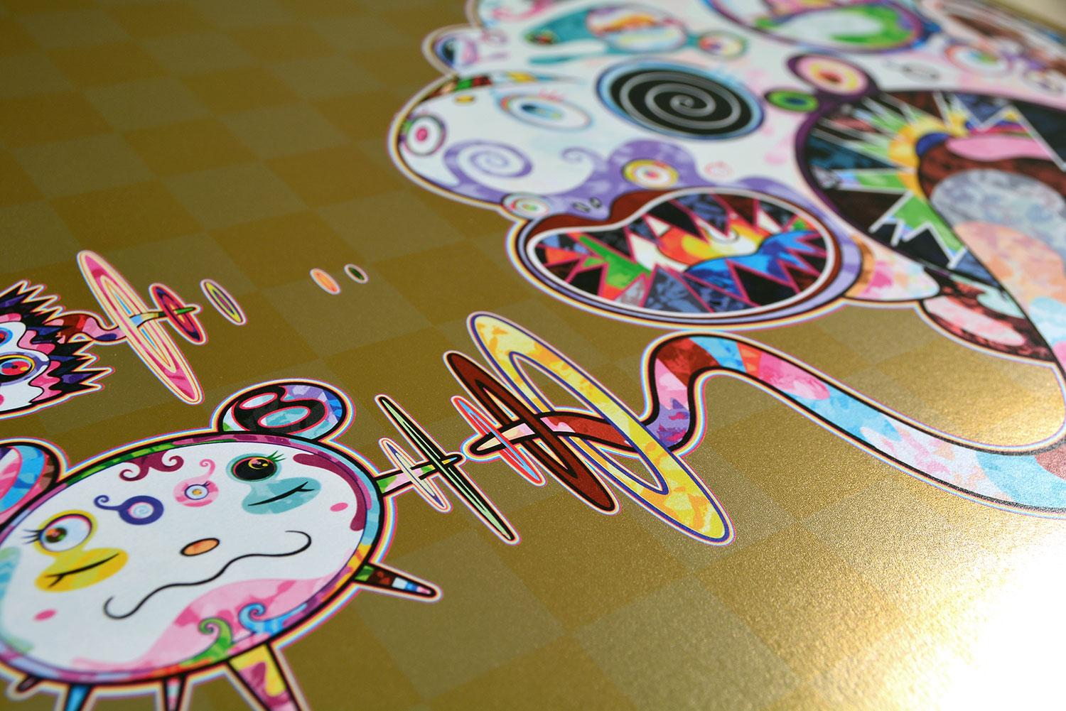 HOMENAJE A FRANCIS BACON: ESTUDIO PARA LA CABEZA DE GEORGE DYER Superplano de oro Japón Pop - Print Arte pop de Takashi Murakami
