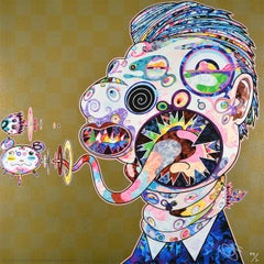HOMENAJE A FRANCIS BACON: ESTUDIO PARA LA CABEZA DE GEORGE DYER Superplano de oro Japón Pop