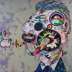 Homage to Francis Bacon (Study for Head of George Dyer, moire)