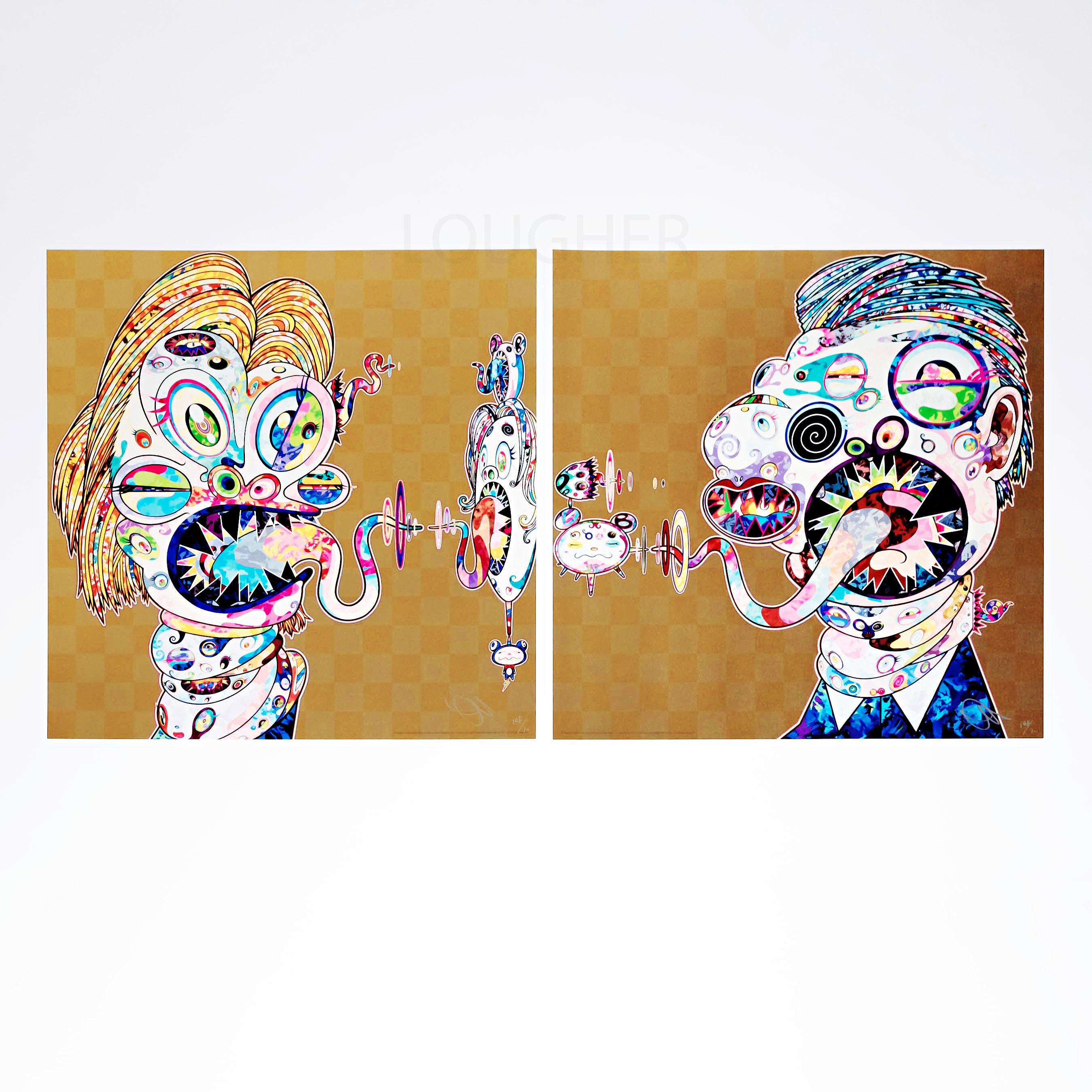 Homage to Francis Bacon (Study for Head of Isabel Rawsthorne and George Dyer) - Print by Takashi Murakami