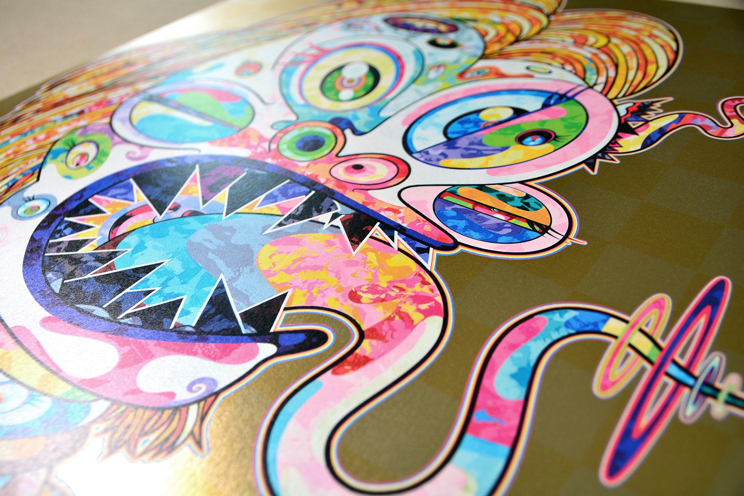 OMAGGIO A FRANCIS BACON: STUDIO PER LA TESTA DI ISABEL RAWSTHORNE Oro Superflat Pop - Print di Takashi Murakami
