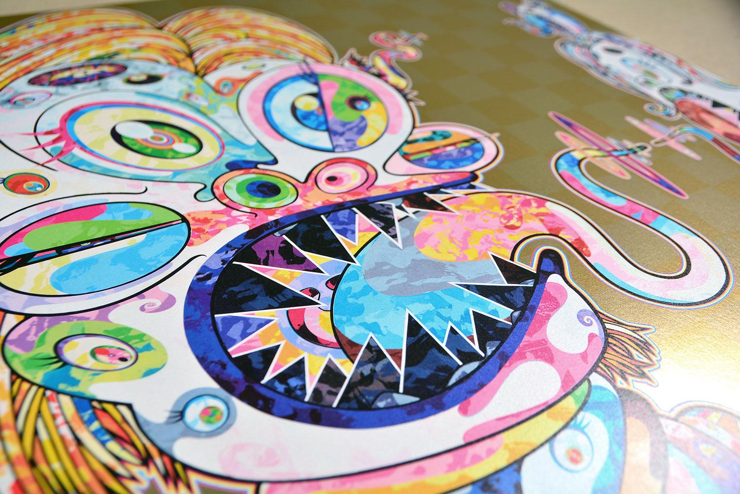 OMAGGIO A FRANCIS BACON: STUDIO PER LA TESTA DI ISABEL RAWSTHORNE Oro Superflat Pop - Print Pop Art di Takashi Murakami