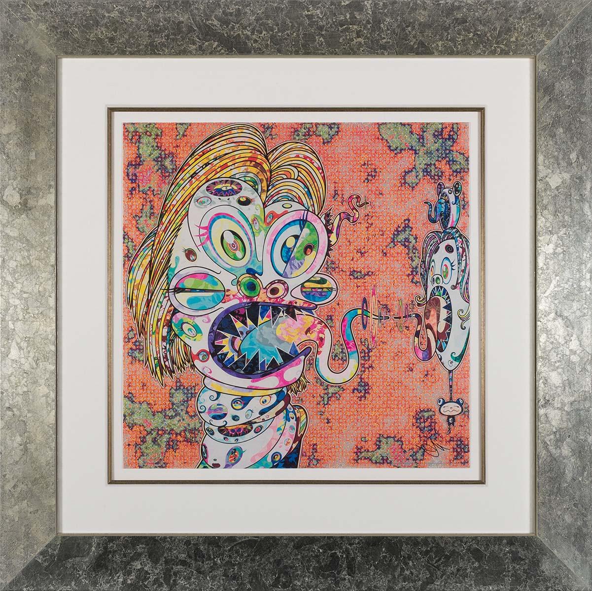 Homage to Francis Bacon (Study for Head of Isabel Rawsthorne, moiré) - Print by Takashi Murakami