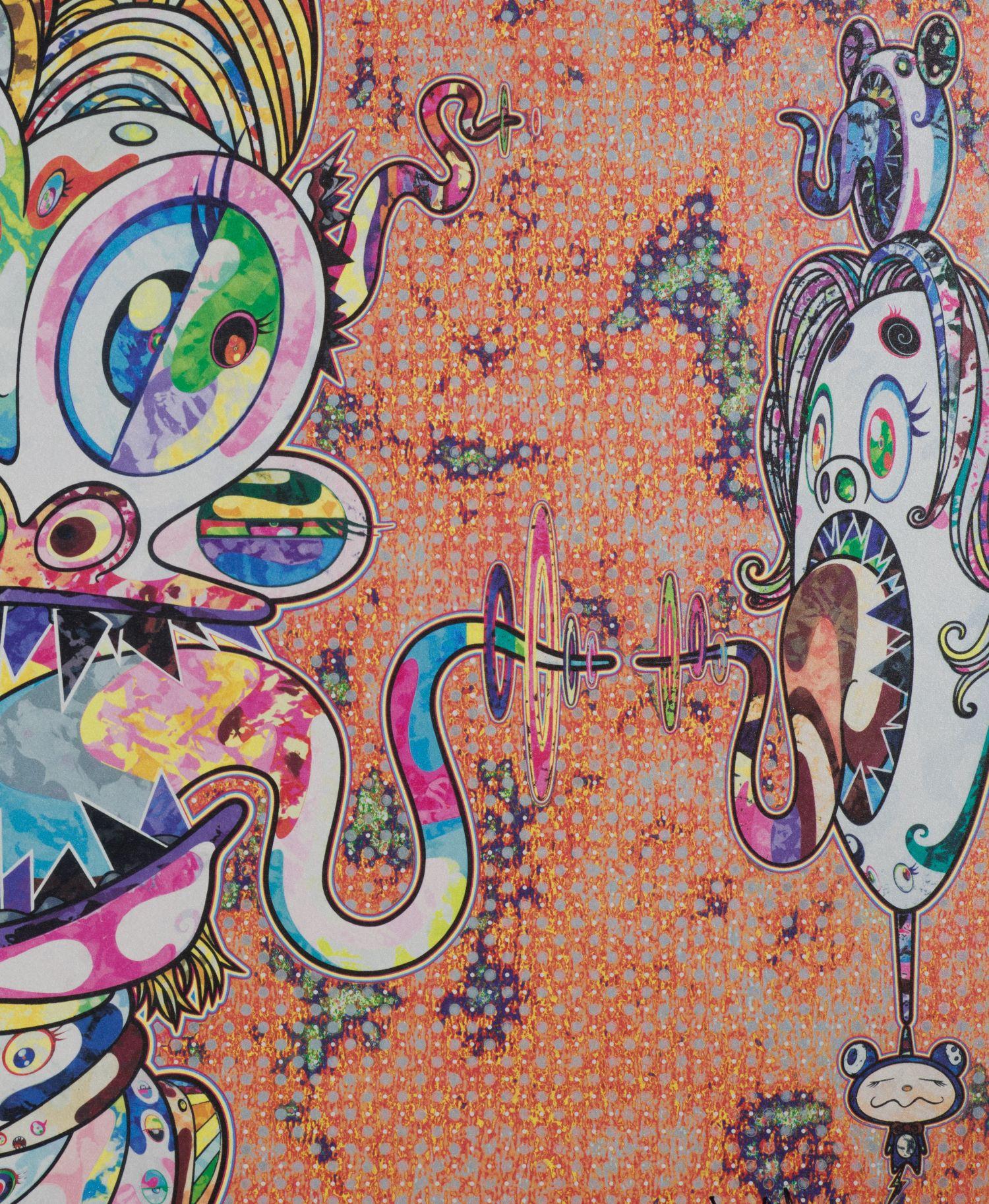 Homage to Francis Bacon (Study for Head of Isabel Rawsthorne, moiré) - Print by Takashi Murakami
