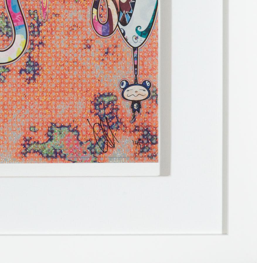 Homage to Francis Bacon (Study for Head of Isabel Rawsthorne, moiré) is an offset lithograph, signed and numbered 121/300 lower right, framed in a contemporary, white moulding.

Regarding Murakami’s longtime fascination with Francis Bacon, Murakami