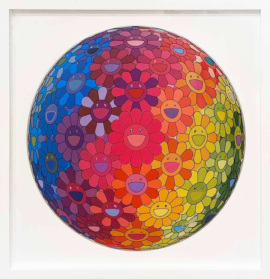 Intérieur du cœur arc-en-ciel - Print de Takashi Murakami