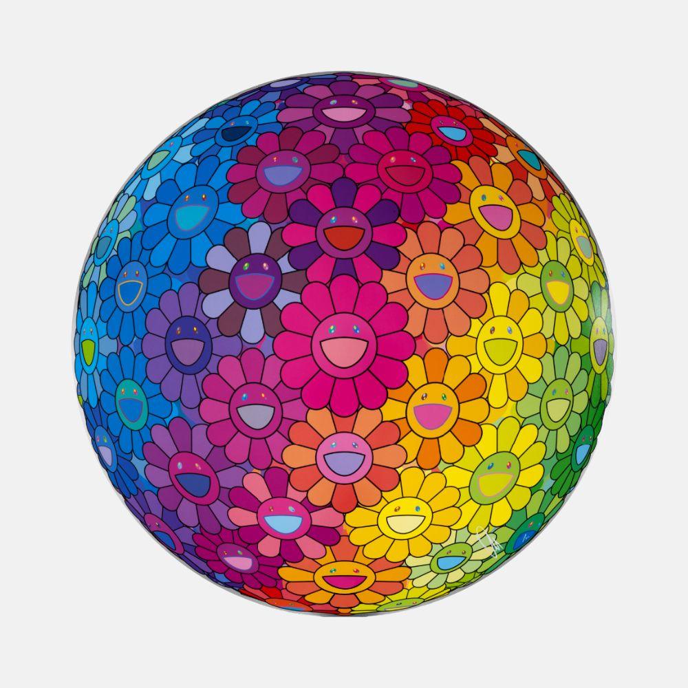 Landscape Print Takashi Murakami - Au cœur de l'arc-en-ciel