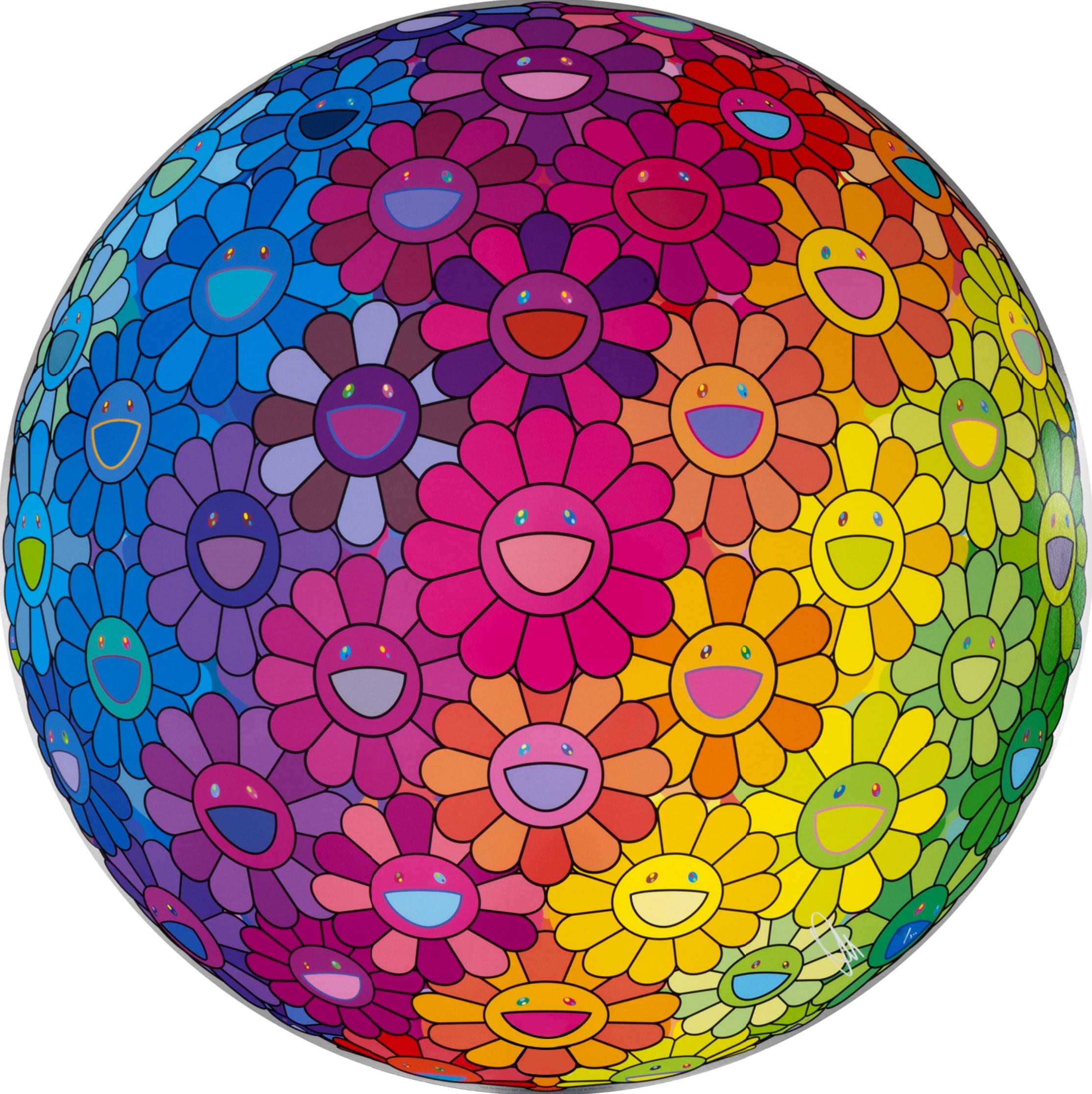 Inside the Rainbow's Heart - Pop Art Japanese Flowers Colours
