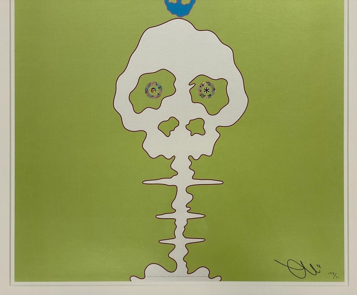 Introduced in 2006 Time Bokan Green. Limited Edition (print) by Murakami signed For Sale 1
