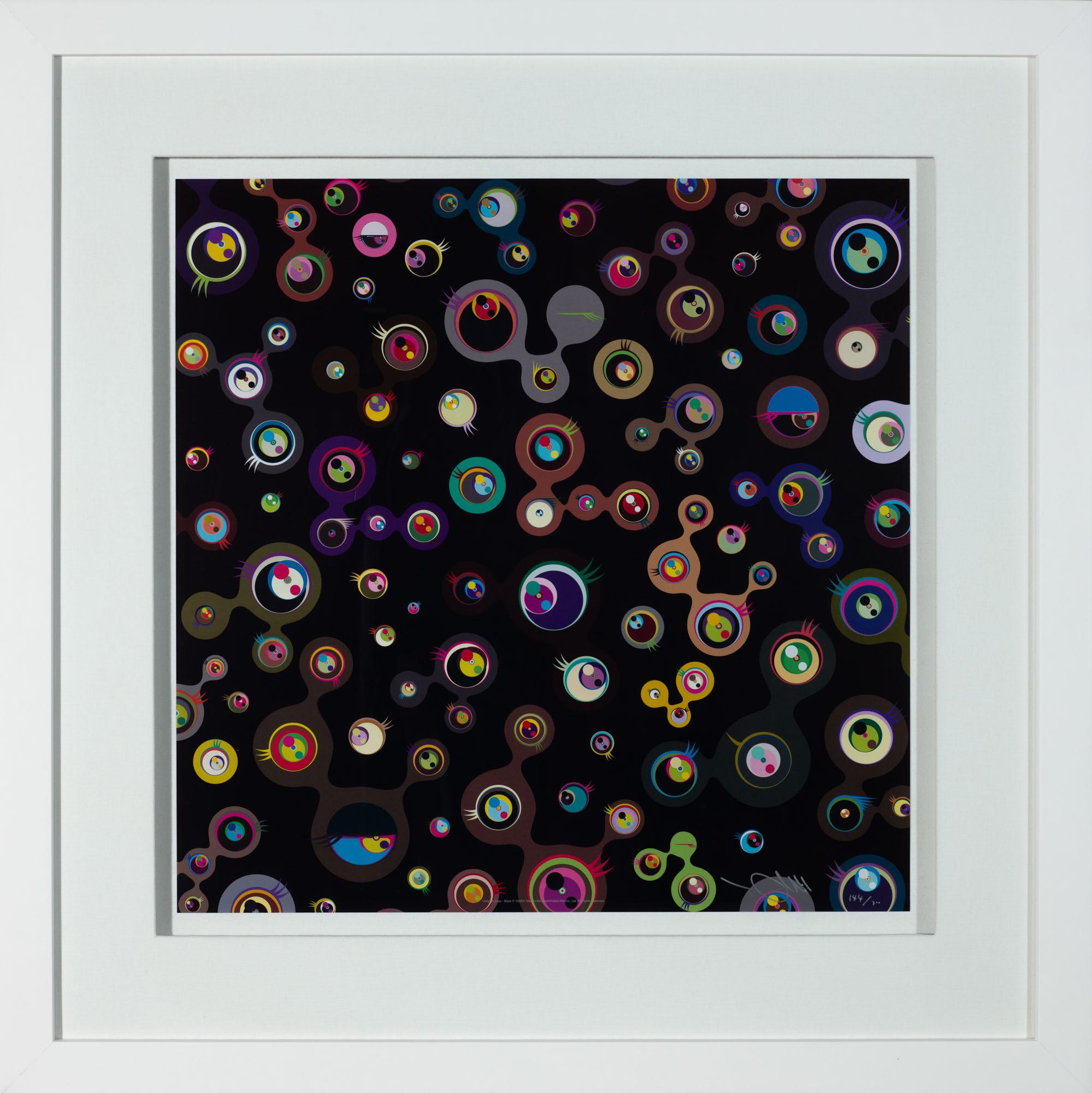 Jellyfish Eyes - Black 5 - Print by Takashi Murakami