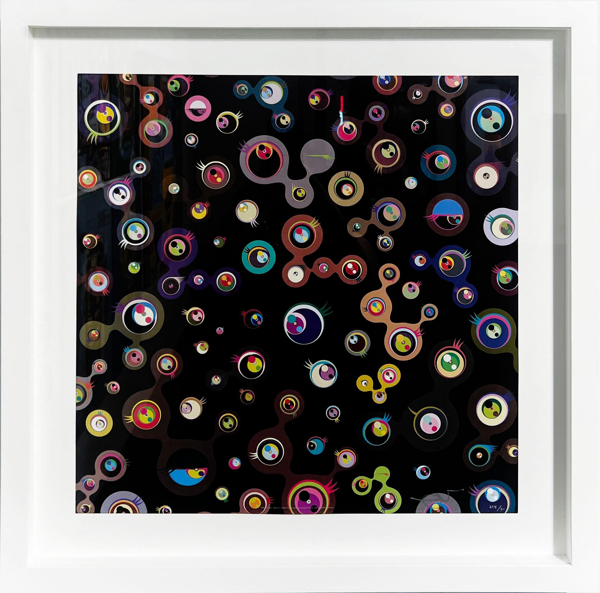 Jellyfish eyes - Black 5 - Print by Takashi Murakami