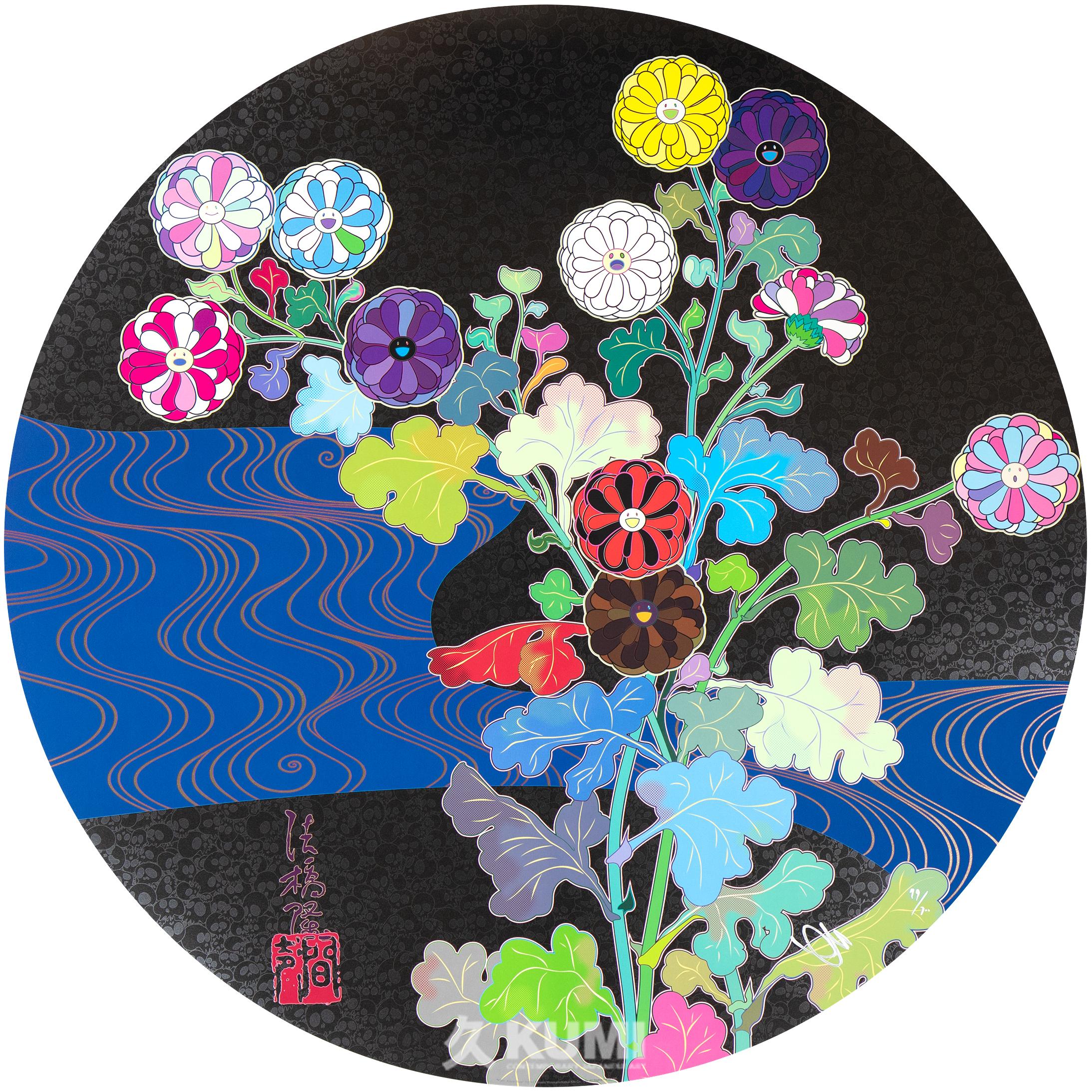 Takashi Murakami's Limited Edition Print Korin: Azure River from an edition of 300