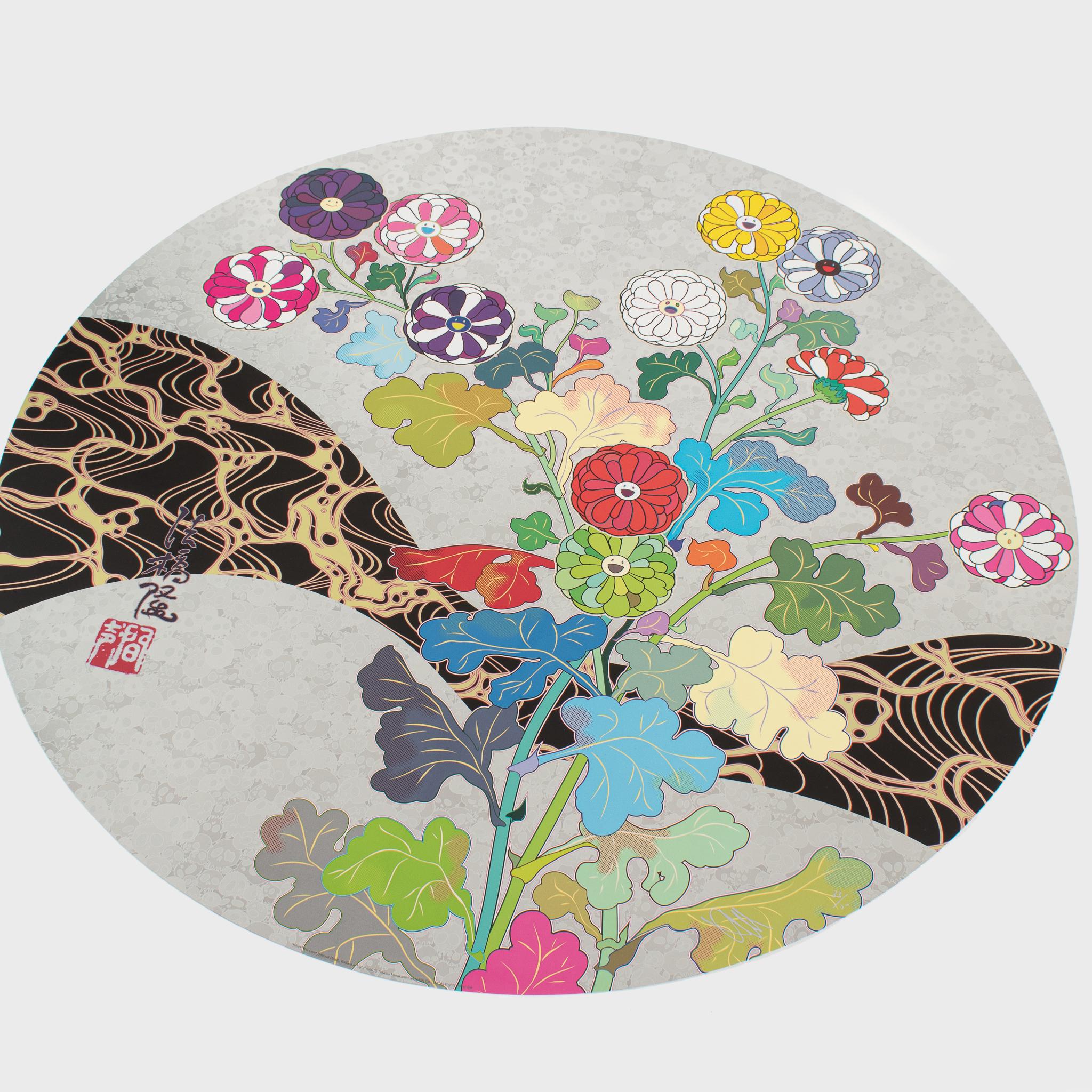 Kōrin: The Land Beyond Death, Bathed in Light - Gray Abstract Print by Takashi Murakami
