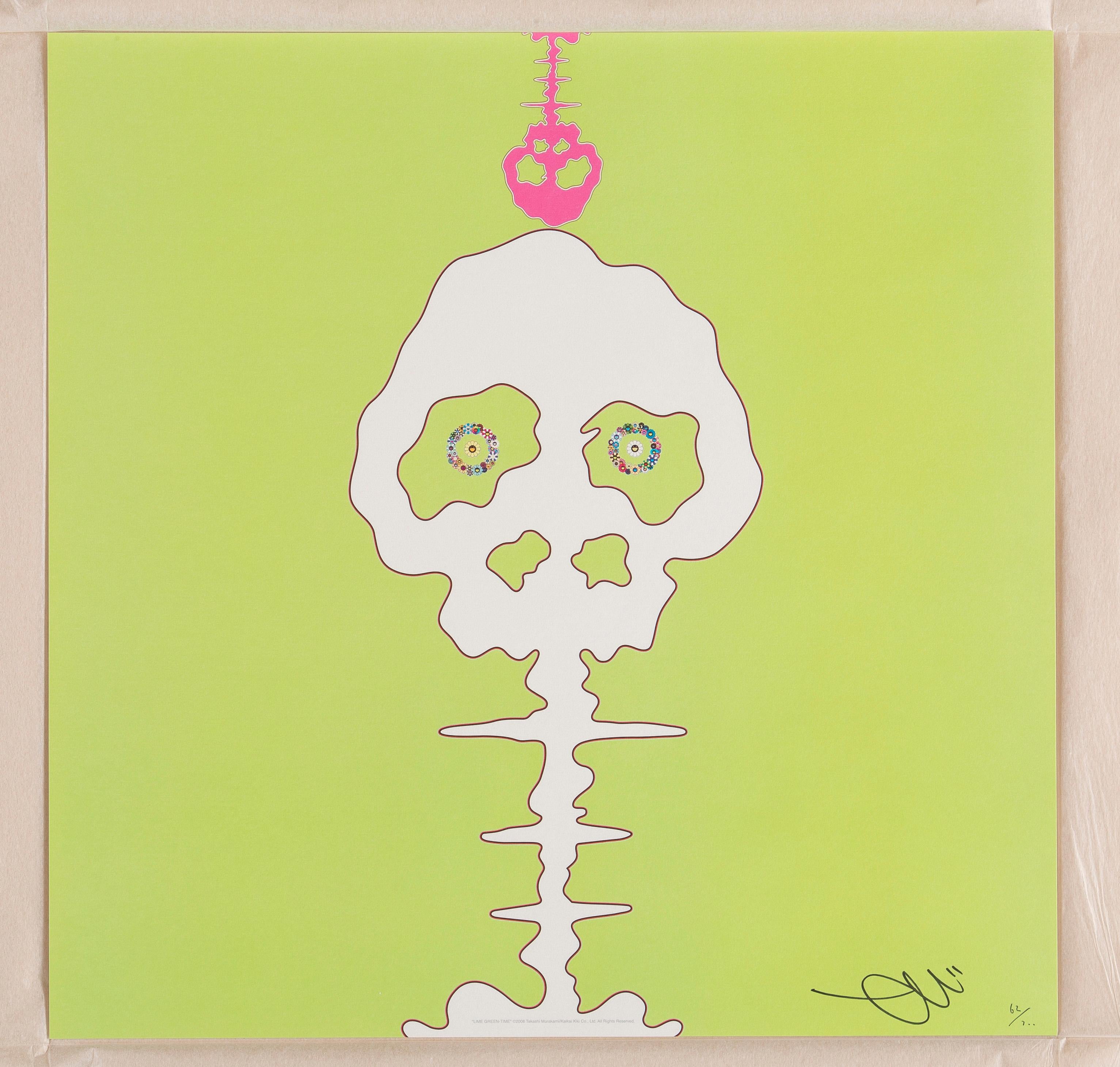 Lime Green - Time (Time Bokan) 2011 Limited Edition (print) by Murakami signed  - Print by Takashi Murakami