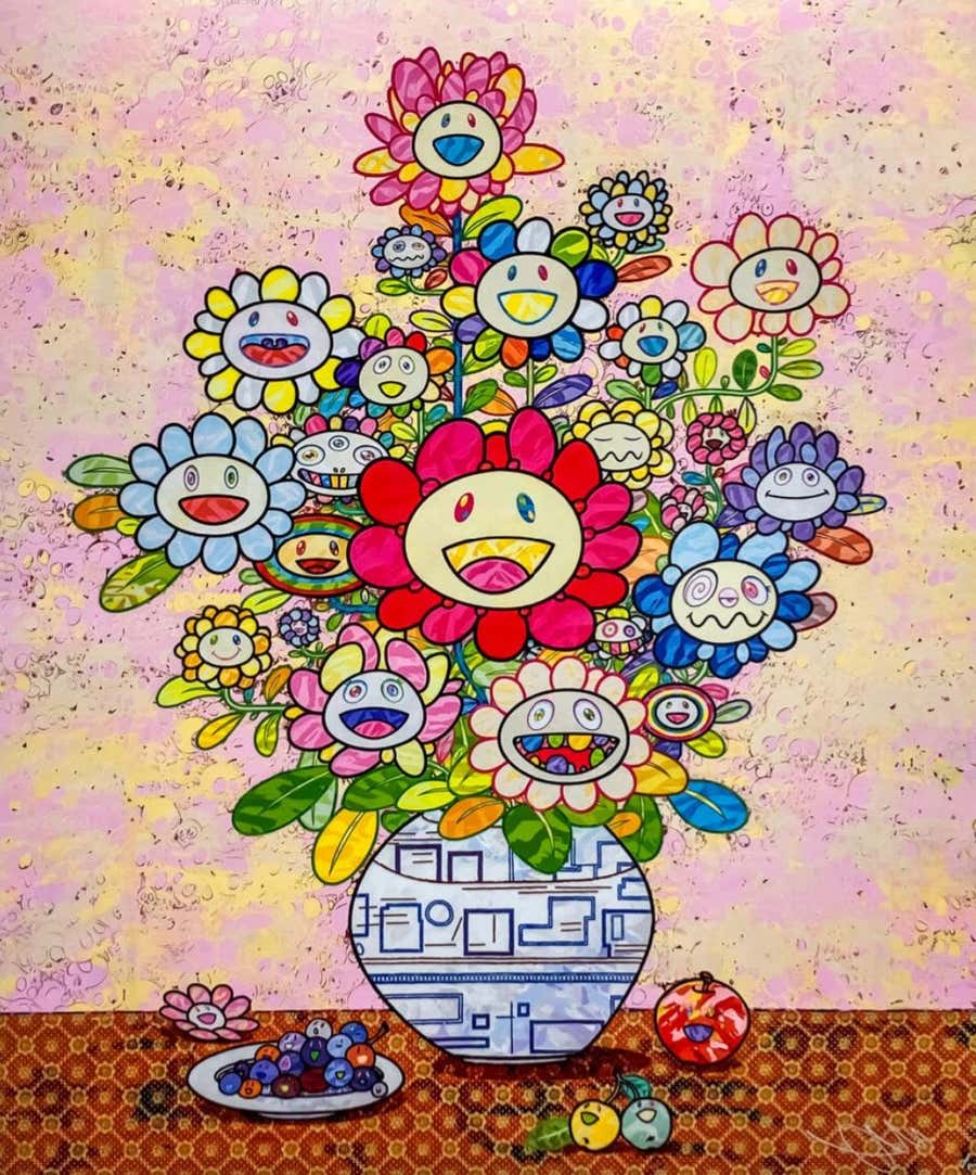 Longing for Zao Wou-Ki's Flower Painting Limited edition by Takashi Murakami