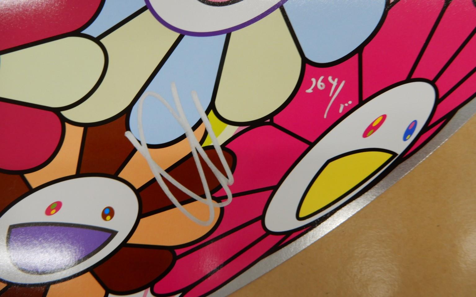 Multiverse, Flowers. Limited Edition (print) by Murakami signed and numbered. (Beige), Figurative Print, von Takashi Murakami