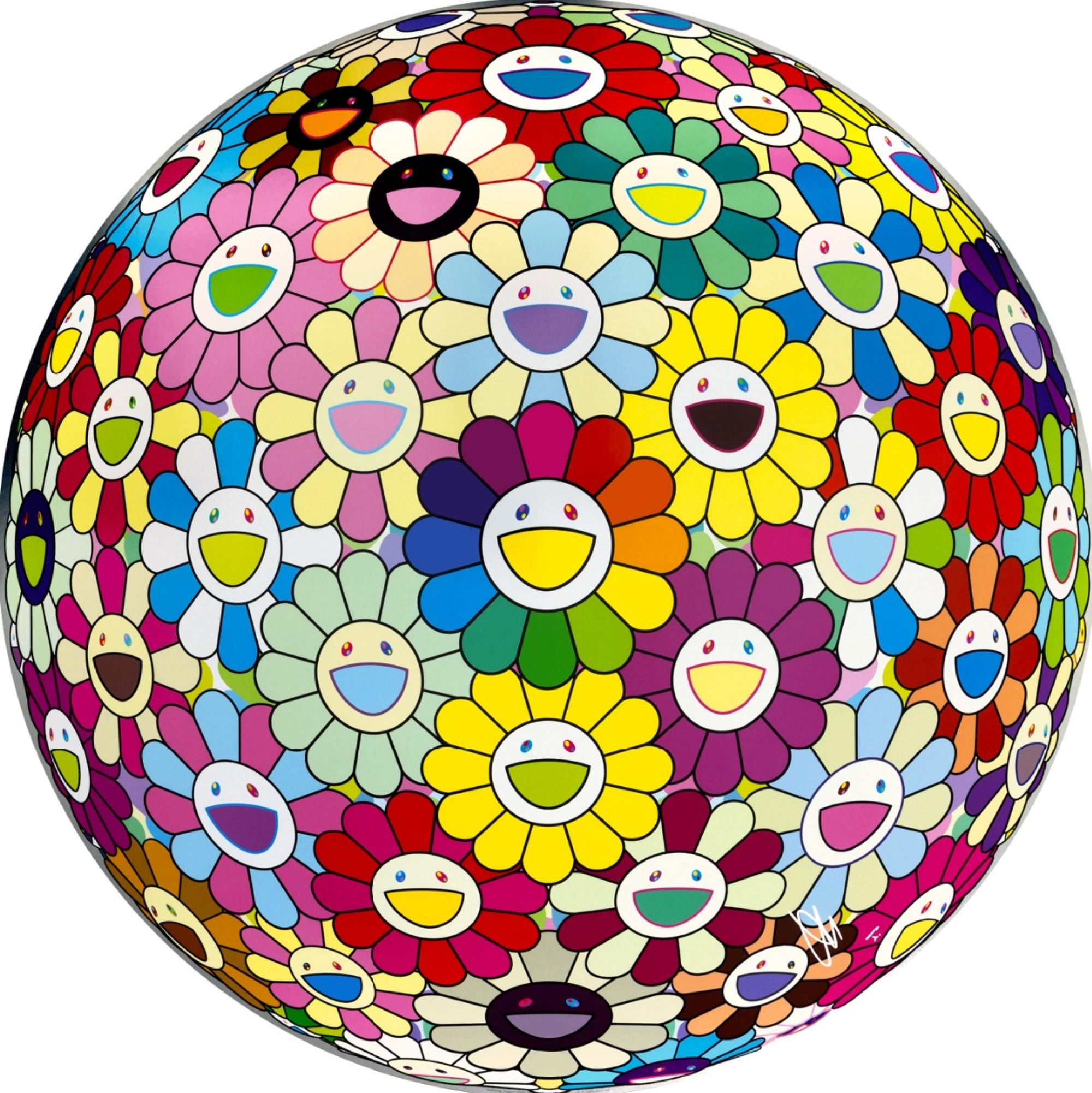 Takashi Murakami Figurative Print – Multiverse, Flowers. Limited Edition (print) by Murakami signed and numbered.