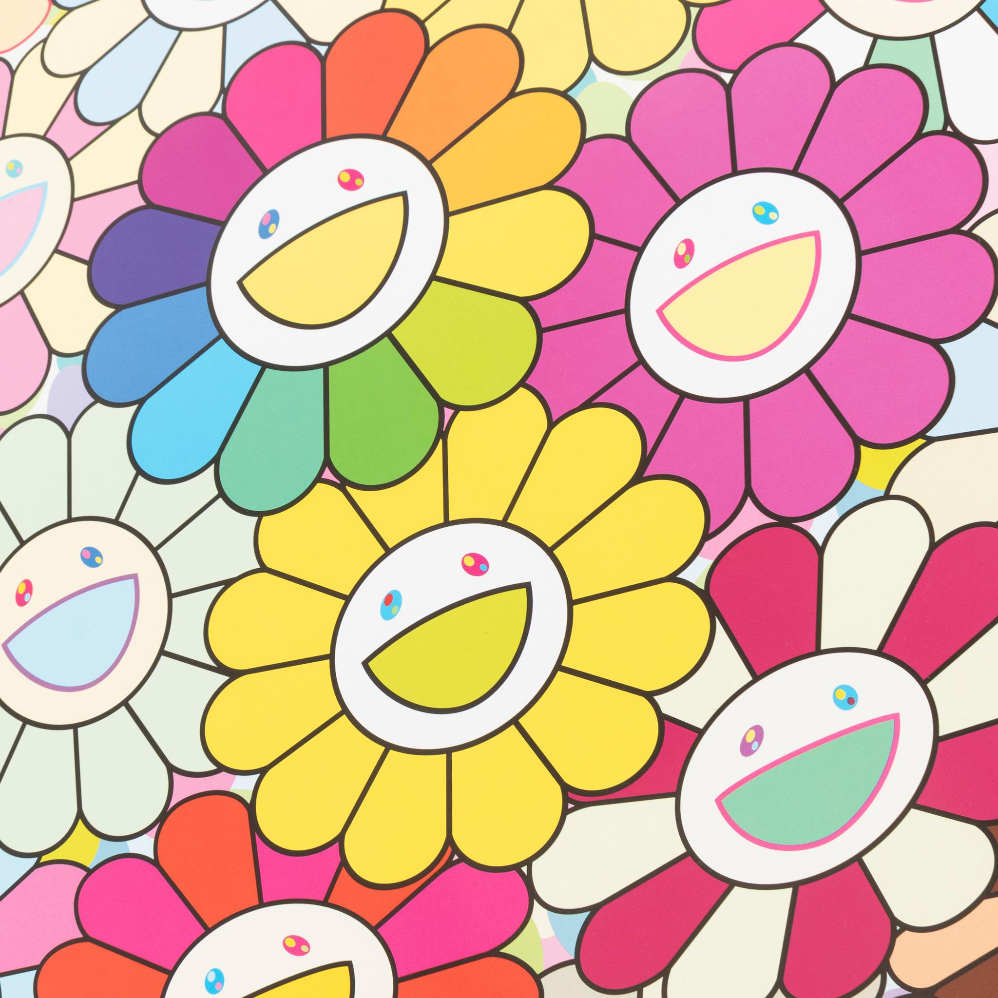 Multiverse Flowers Takashi Murakami édition limitée signée imprimée couleur fleurs en vente 2