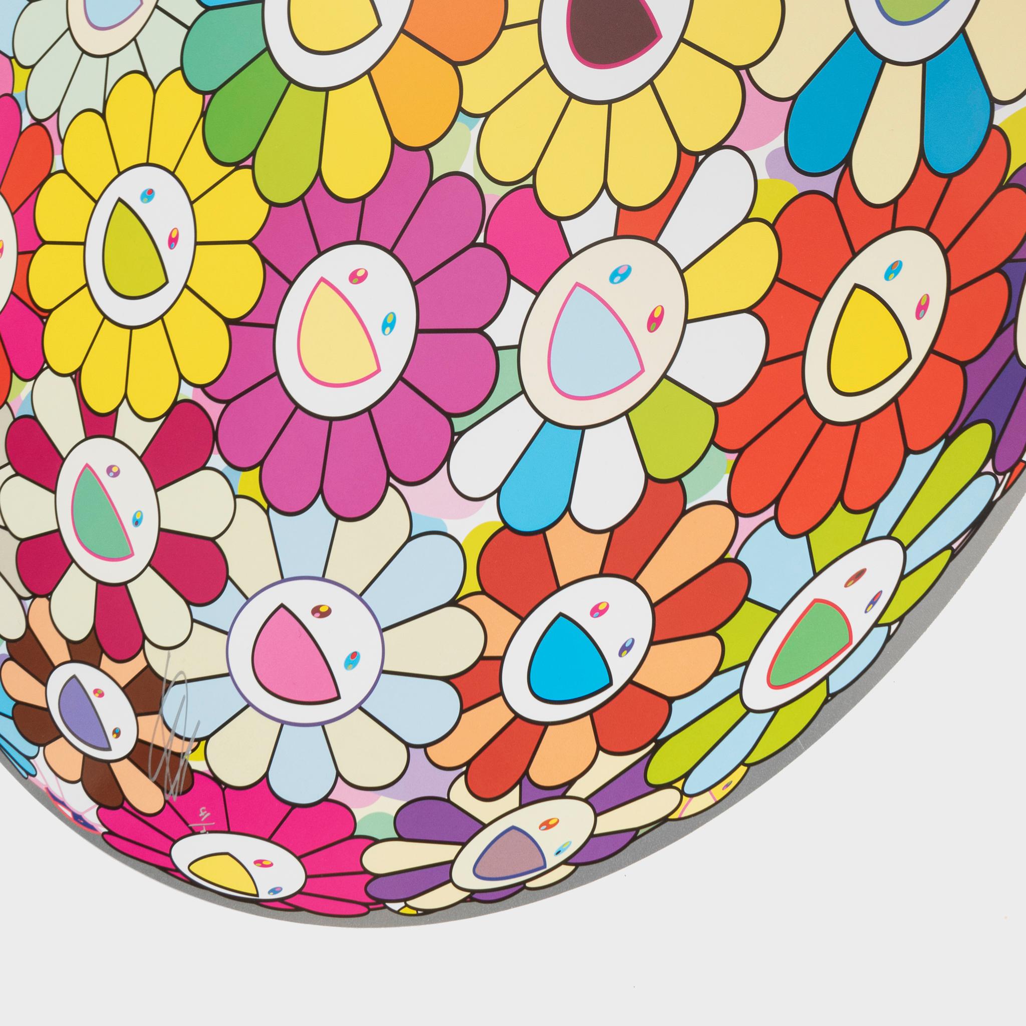 Multiverse Flowers Takashi Murakami édition limitée signée imprimée couleur fleurs en vente 3