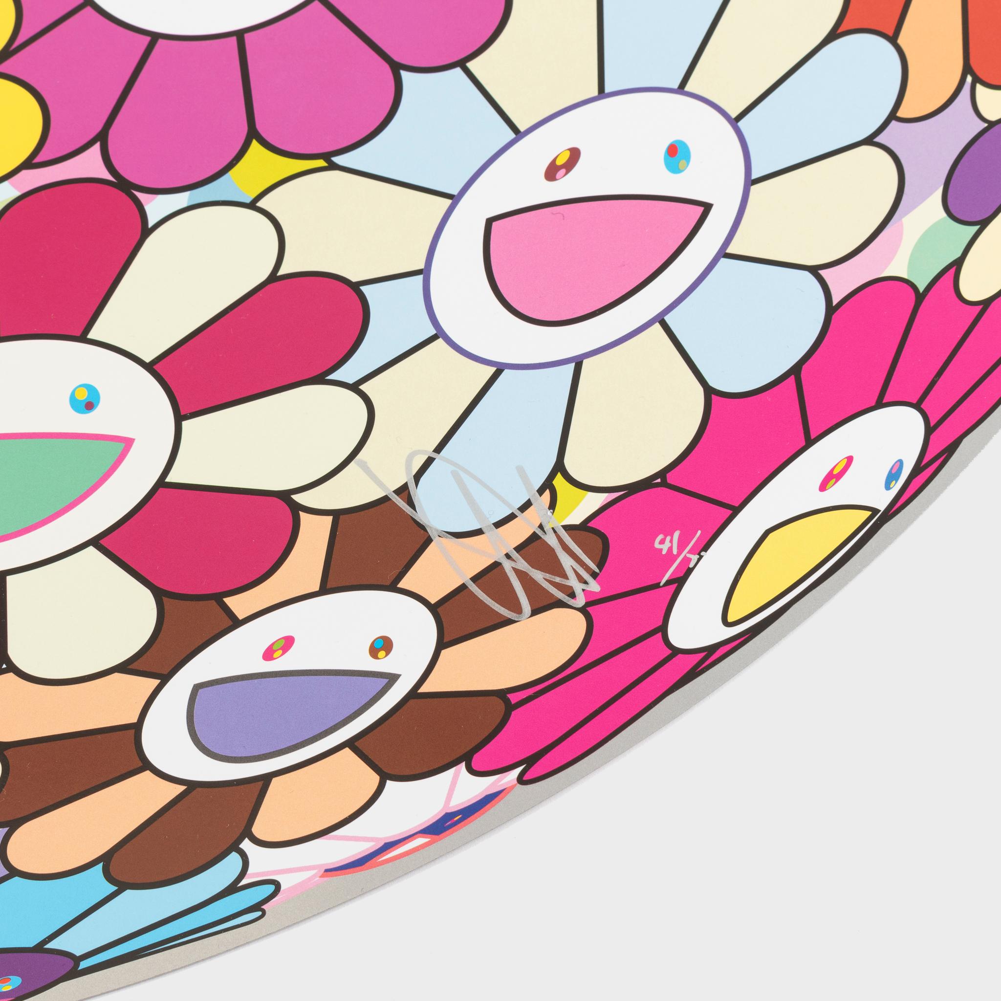 Multiverse Flowers Takashi Murakami édition limitée signée imprimée couleur fleurs en vente 4