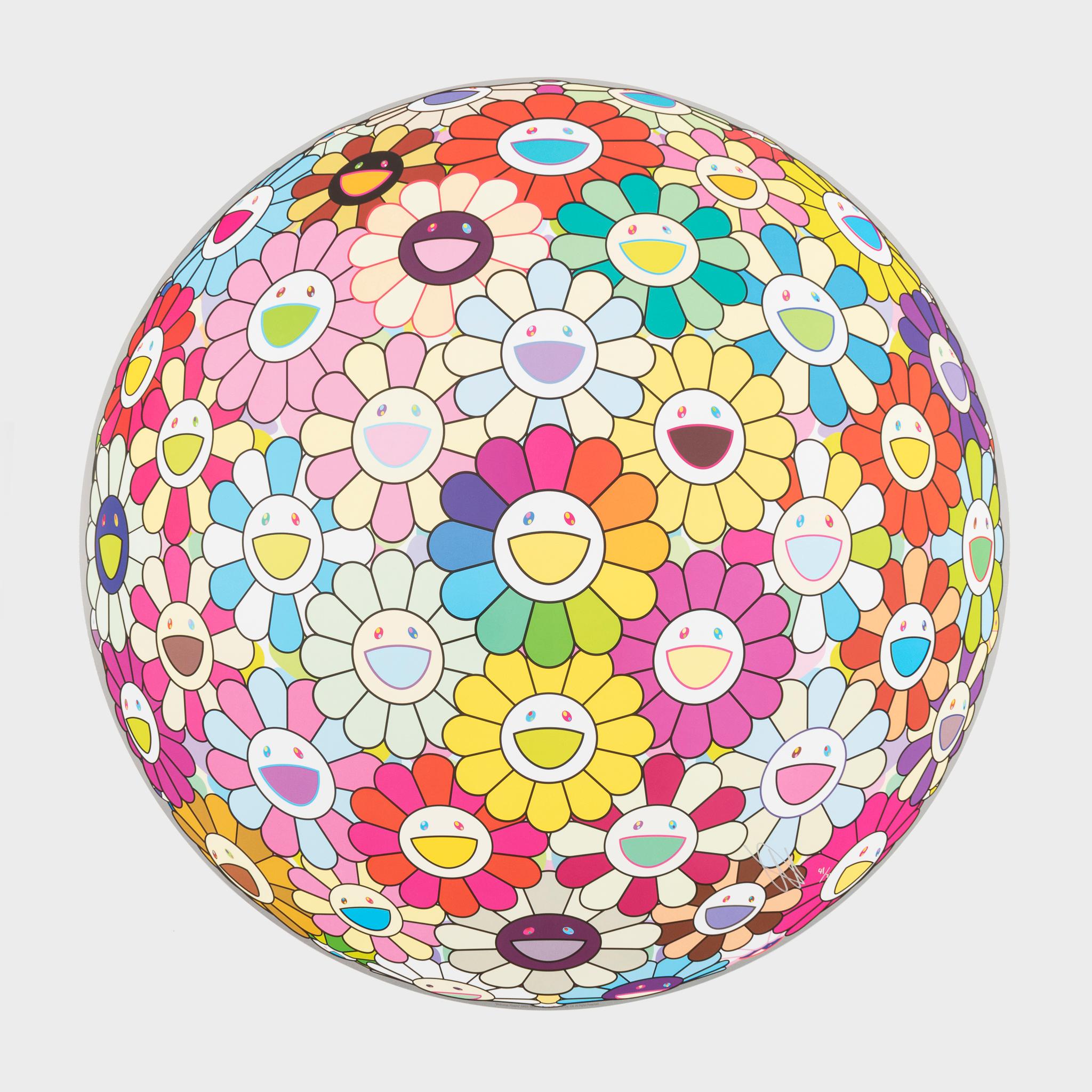 Multiverso, Flores Edición Limitada de Takashi Murakami Impresión firmada Flores en color