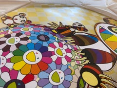 Murakami Panda with Panda cubs on Flower Ball, Gold Version