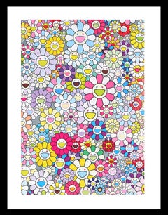 Impression Murakami - Champagne Supernova : Rayures multicolores roses et blanches (2018)