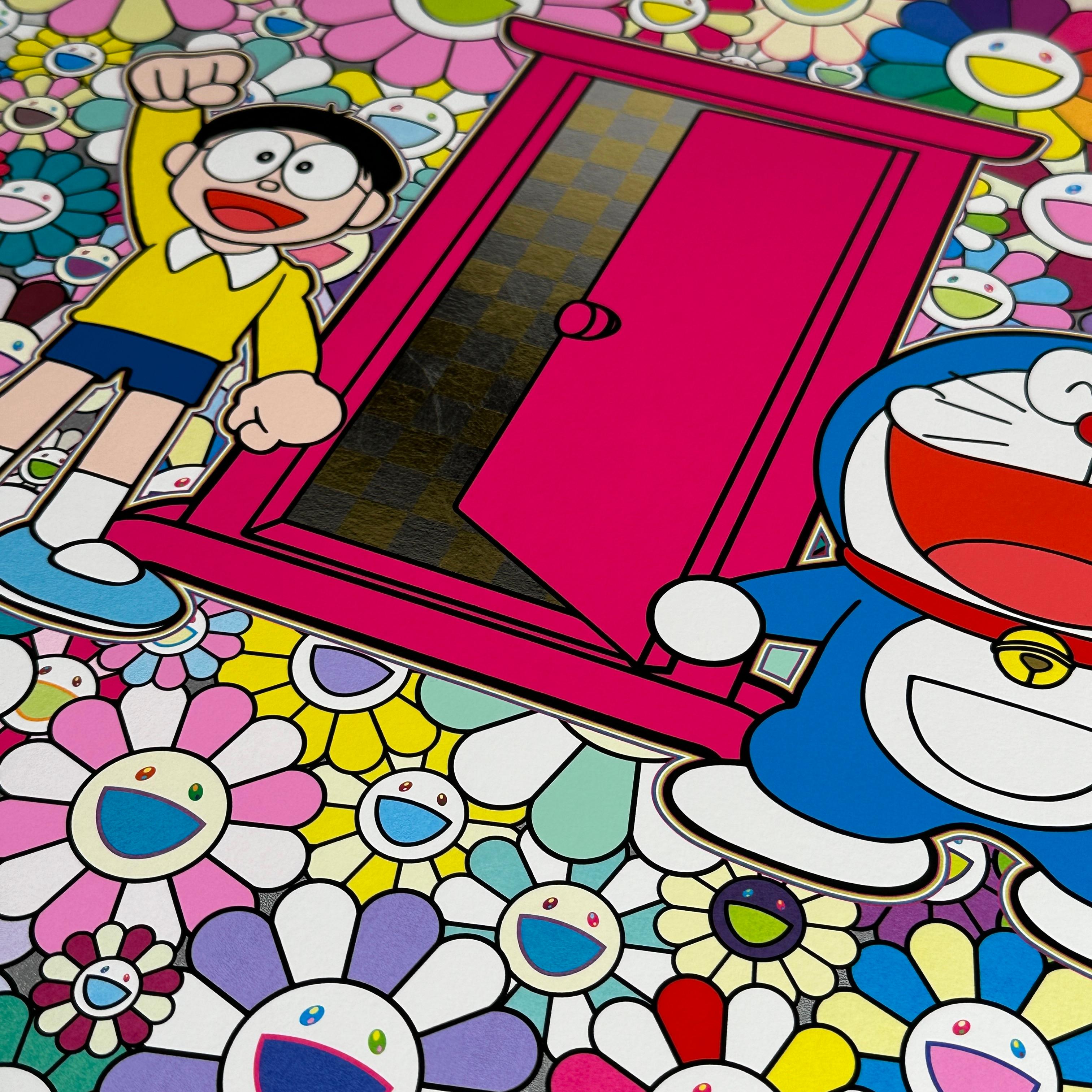 Nobita and Doraemon Amidst the Flowers (Doraemon, Murakami, Gold, Platinum) For Sale 2