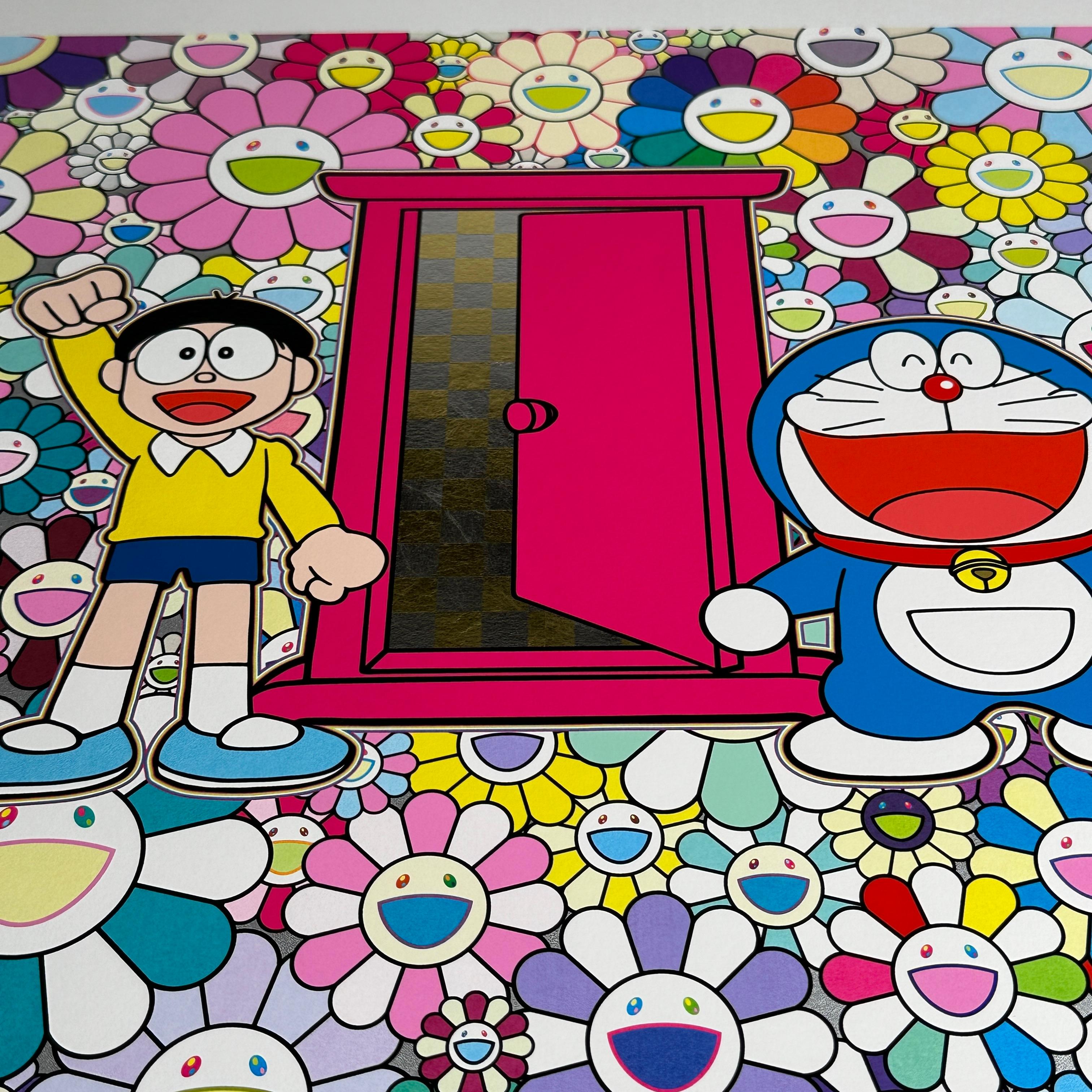 Nobita and Doraemon Amidst the Flowers (Doraemon, Murakami, Gold, Platinum) For Sale 5