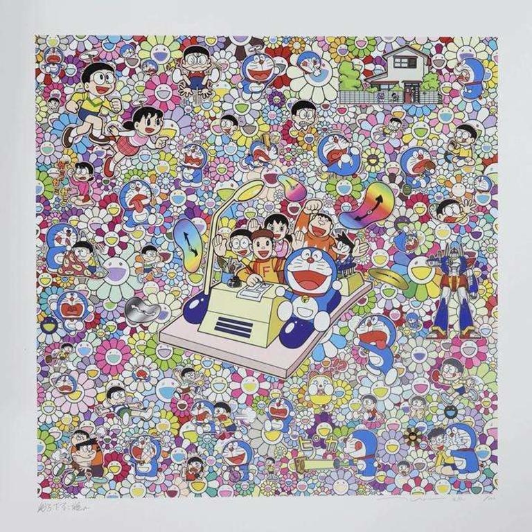 Takashi Murakami Print - On an Endless Journey on a Time Machine with the Author Fujiko F. Fujio!