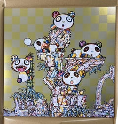 Panda Child Triptych (3 prints). Limited Edition by Murakami signed, framed
